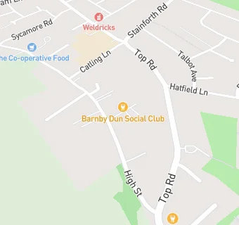 map for Barnby Dun Social Club