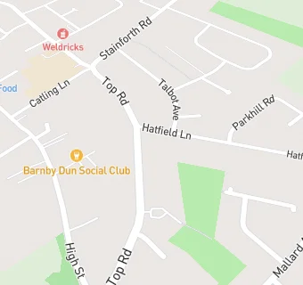 map for Barnby Dun Village Hall