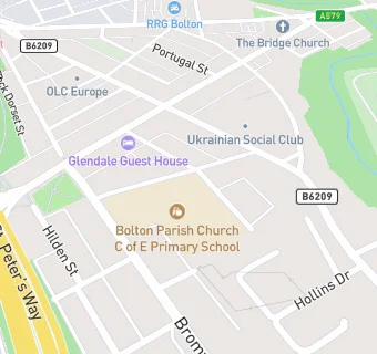 map for Bolton Parish Church CofE Primary School