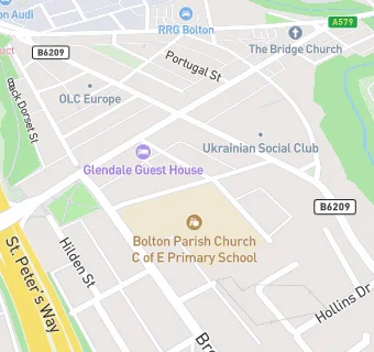 map for Bolton Parish Church CE School