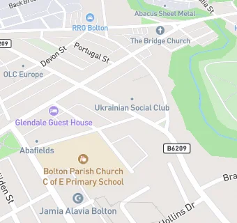map for Church Ward Conservative Club