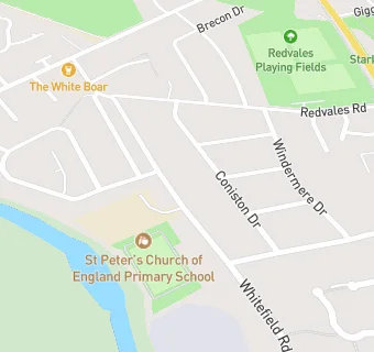 map for St Peters Primary School