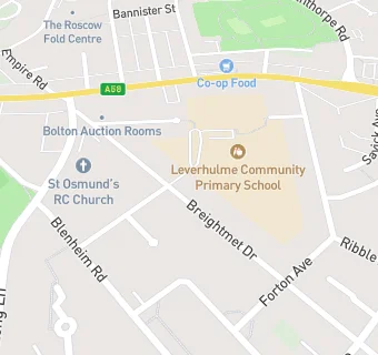 map for Leverhulme Community Primary School