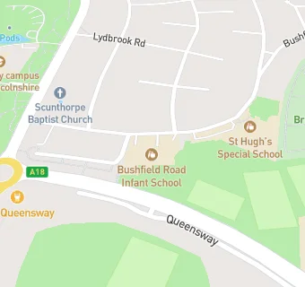 map for Bushfield Road Infant School