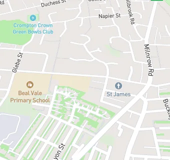 map for East Crompton St James CofE Primary School