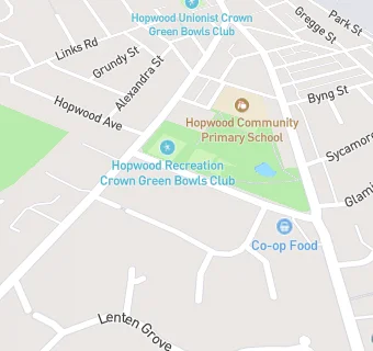 map for Hopwood Playgroup