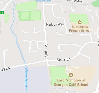 map for East Crompton St George’s CE Primary School