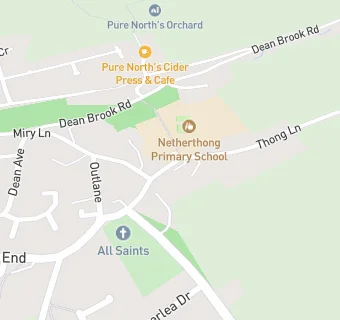 map for Netherthong Primary School