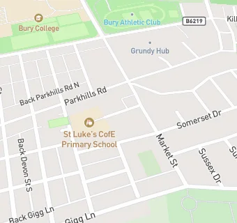 map for St Lukes Primary School