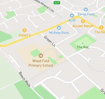 map for Wood Fold Primary School