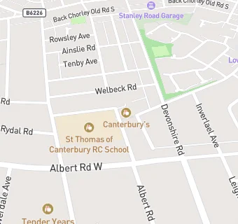map for St Thomas of Canterbury