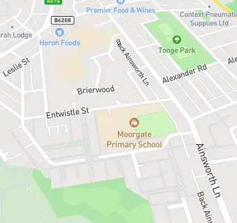 map for Moorgate Primary School