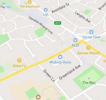 map for Alberts Bar & Restaurant