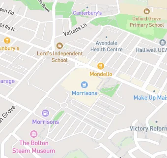 map for Morrisons Service Station