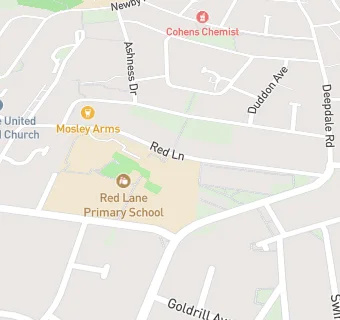 map for Red Lane Primary School