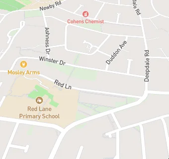 map for Red Lane County Primary School