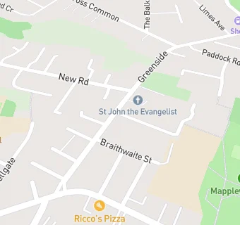 map for St Johns Church Hall