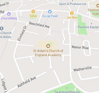 map for St Aidan's Church of England Voluntary Aided First School