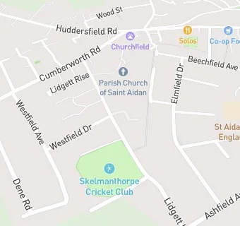 map for Skelmanthorpe Cricket Club