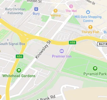 map for Bury Premier Inn