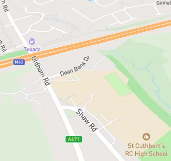 map for St Cuthberts RC B&E College
