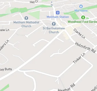 map for Meltham & Meltham Mills  Club