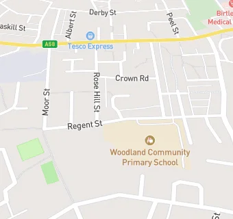 map for Bullough Moor Primary School