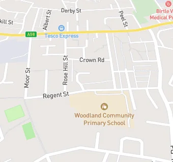 map for Woodland Community School