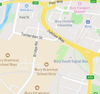 map for Bury Grammar School Girls