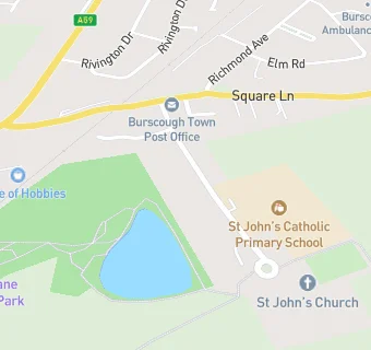 map for St Johns Rc Primary School