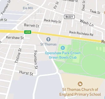 map for St Thomas's C.E Primary School