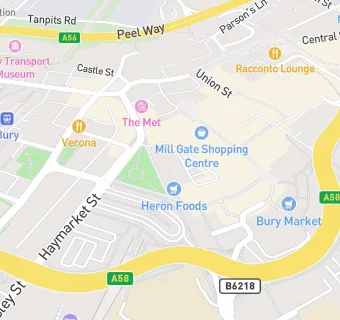 map for Bury Town Cafe