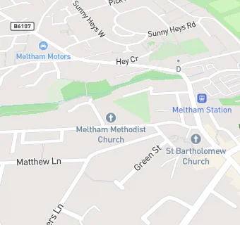 map for Meltham Methodist Church