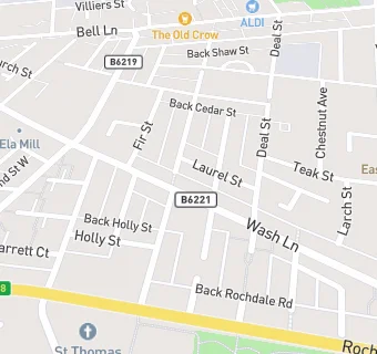 map for Wash Lane Chip Shop