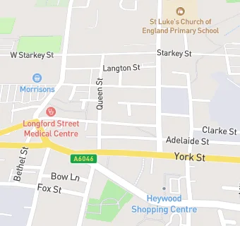 map for Longford Street Medical Centre