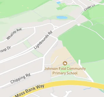 map for Johnson Fold Community Primary School