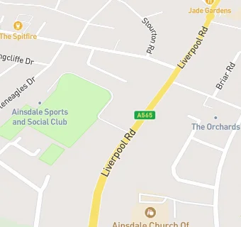 map for Ainsdale Cricket Club