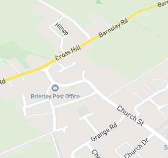 map for Brierley Post Office