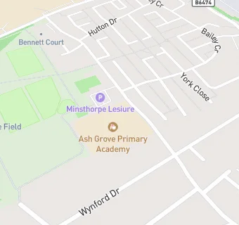 map for Ash Grove Junior and Infant School