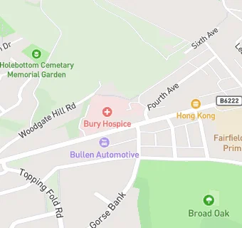 map for Bury Hospice