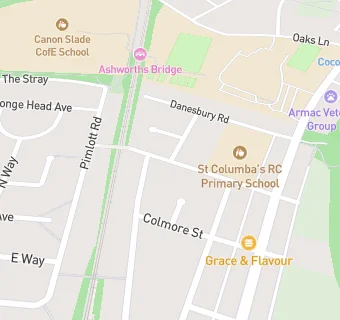 map for St Columba's Catholic Primary School