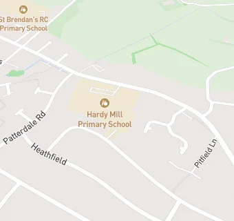 map for Hardy Mill Primary School