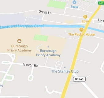 map for Burscough Priory Science College