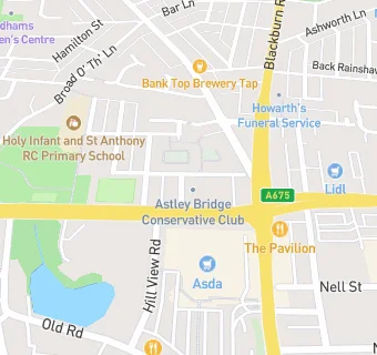 map for Astley Bridge Conservative Club