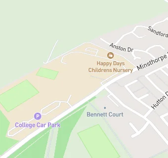 map for Minsthorpe Community College, A Specialist Science College