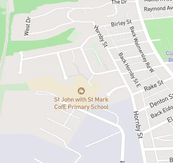 map for St John with St Mark CofE Primary School