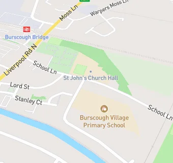 map for Burscough Bridge St John's Church of England Primary School