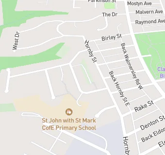 map for St John's Church of England Primary School, Bury