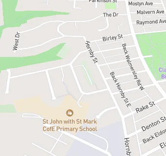 map for St John with St Mark CE primary school