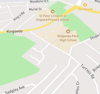 map for Kingsway Middle School